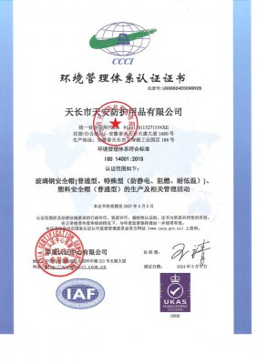 環(huán)境管理體系認(rèn)證證書